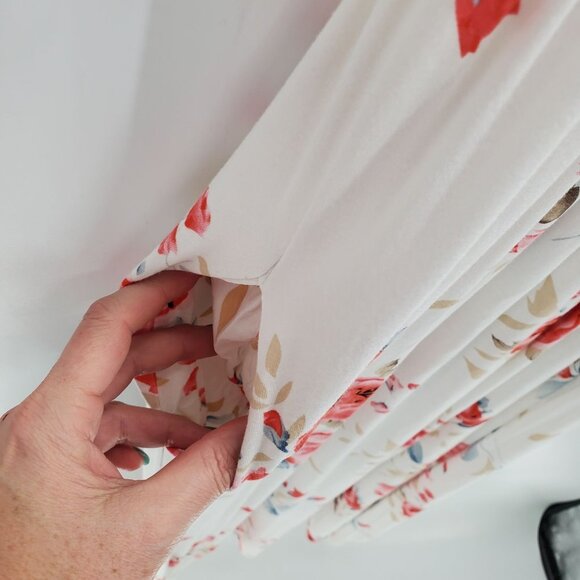 Floral Maxi Dress in White and Red - Picture 8 of 14